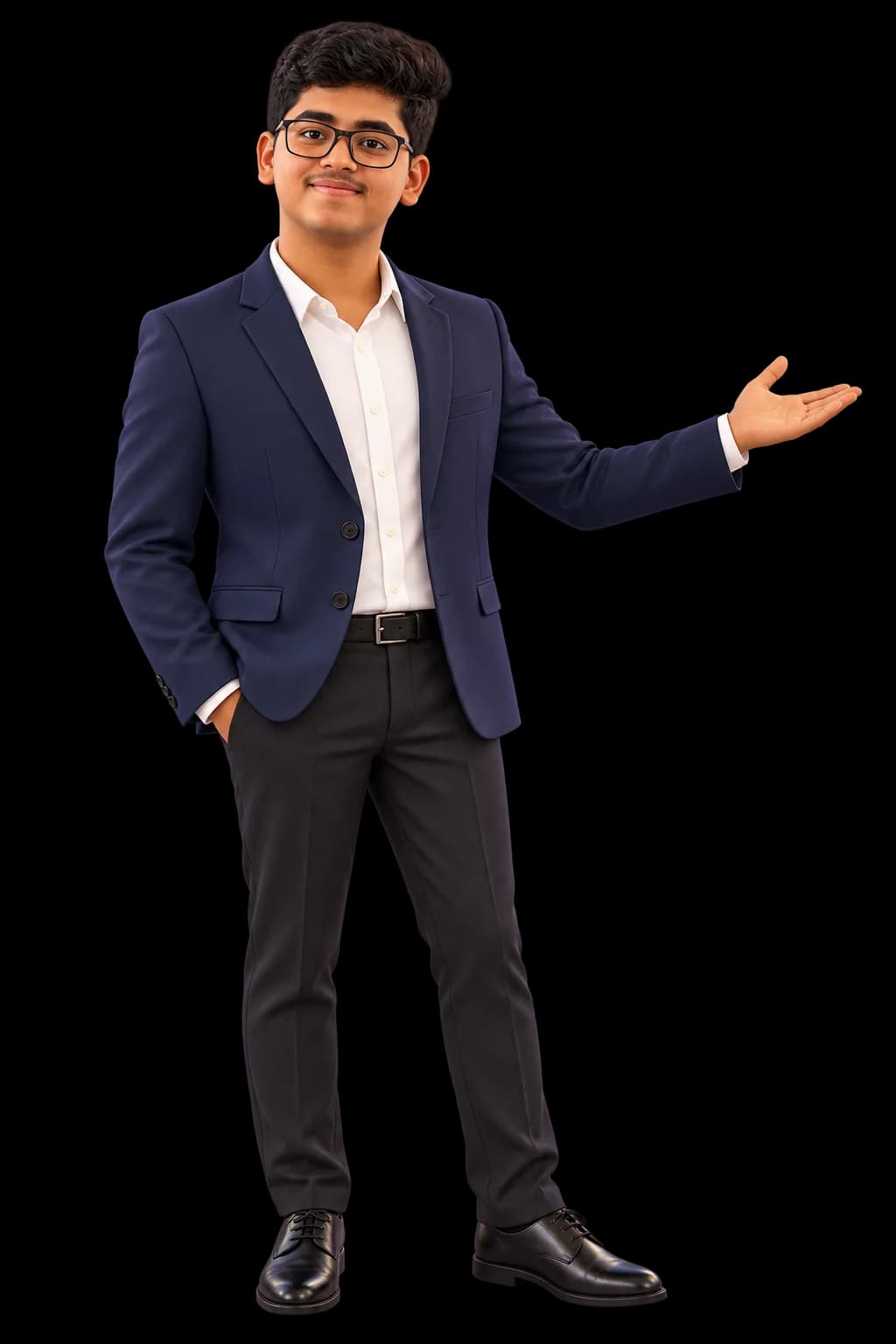 Cartoon illustration of Sachin pointing at his tech stack